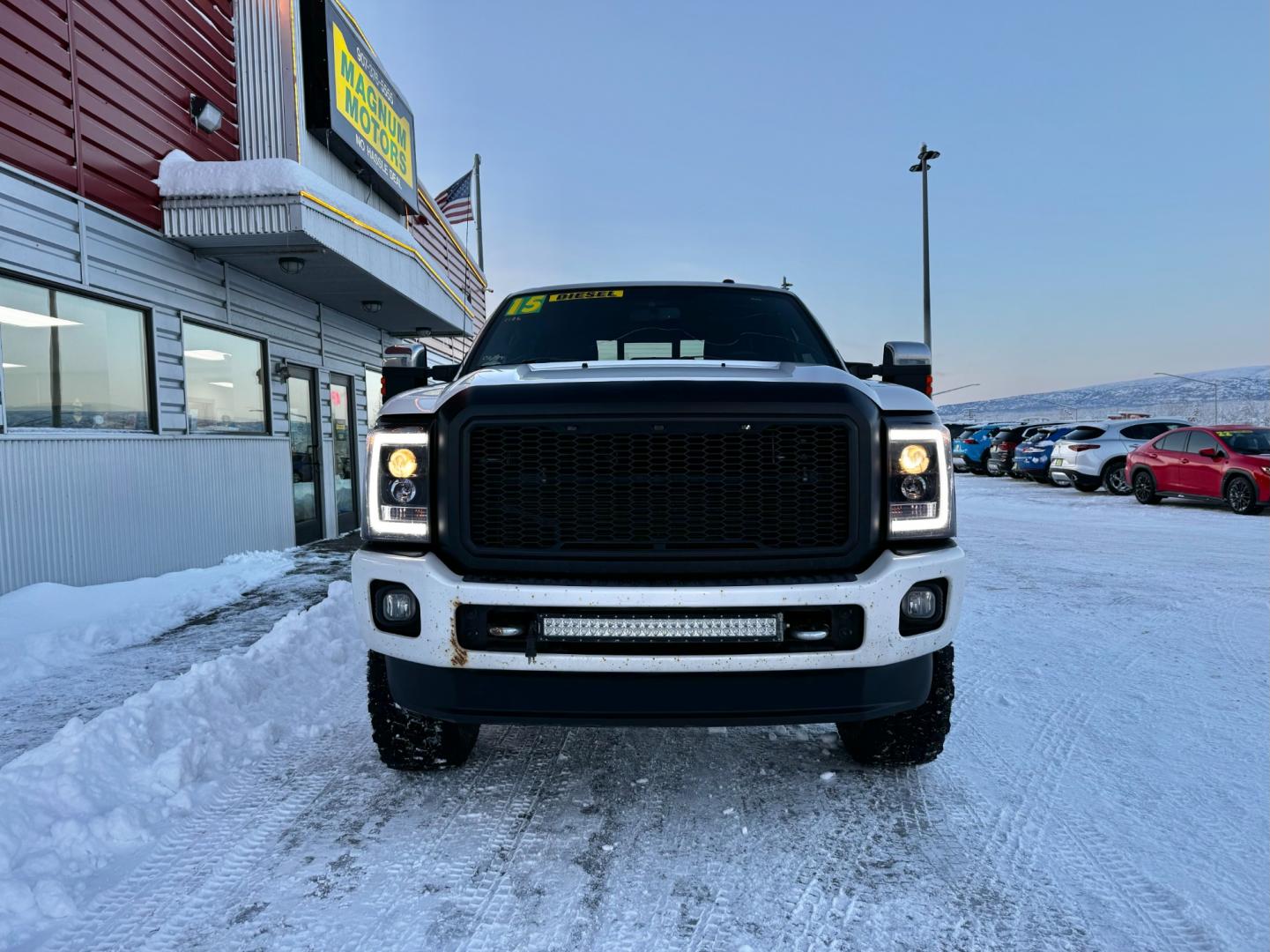 2015 White /Black Leather Ford F-250 SD Platinum Crew Cab 4WD (1FT7W2BT3FE) with an 6.7L V8 OHV 16V DIESEL engine, 6-Speed Automatic transmission, located at 1960 Industrial Drive, Wasilla, 99654, (907) 274-2277, 61.573475, -149.400146 - All the power and comfort you need to haul whatever you want and in style. This Platinum edition is the top of the line with all the creature comforts you could expect from luxury vehicle - Photo#7